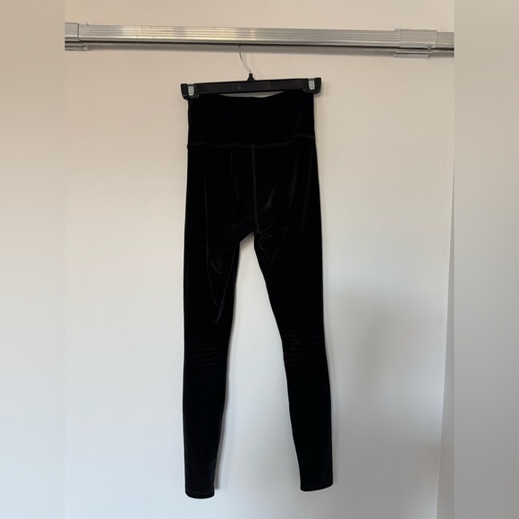 Beyond Yoga High Waisted Full Length Black Velvet Leggings - Picture 3 of 4